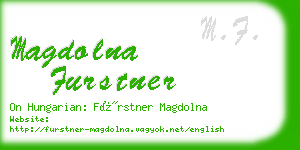 magdolna furstner business card